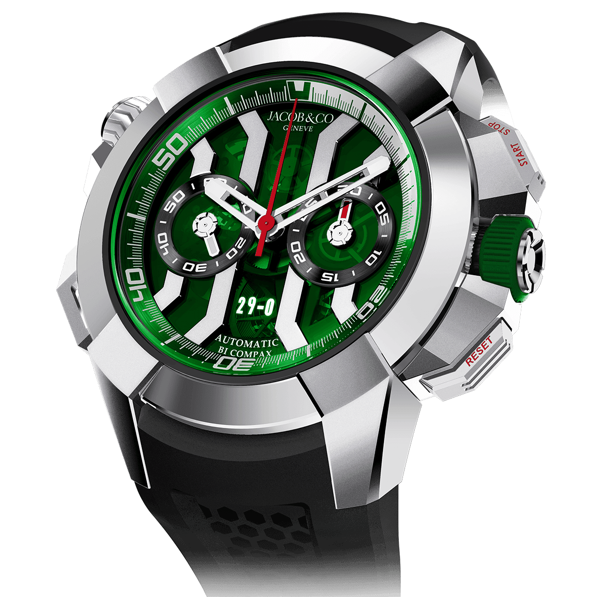 luxury replica watch JACOB & CO. EPIC-X CHRONO KHABIB TITANIUM GREEN LIMITED EDITION 47MM EC323.20.AB.AB.A