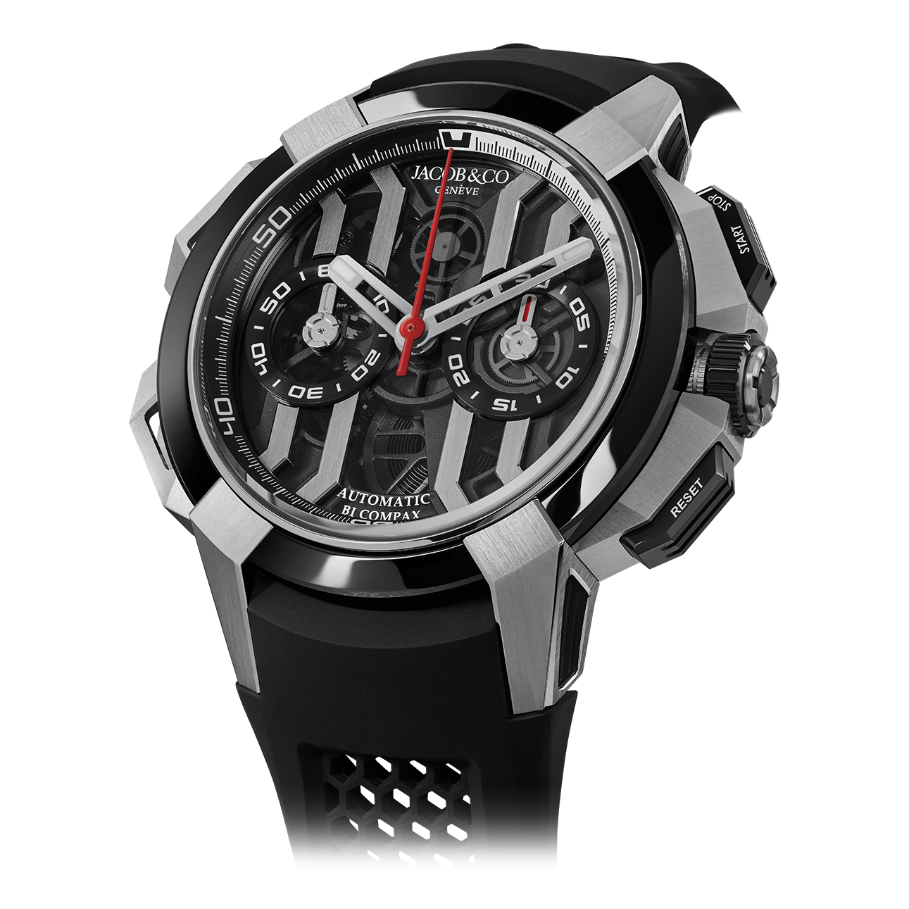 luxury replica watch JACOB & CO. EPIC-X CHRONO TITANIUM BLACK CERAMIC 43MM EC400.20.AA.AB.ABRUA