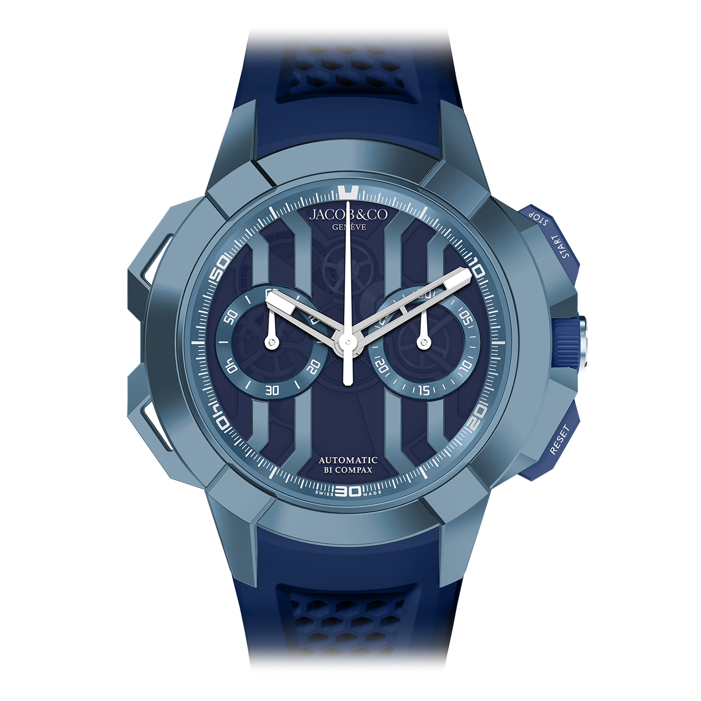 luxury replica watch JACOB & CO. EPIC X CHRONO BLUE PVD TITANIUM 44MM EC400.22.AF.AA.ABRUA