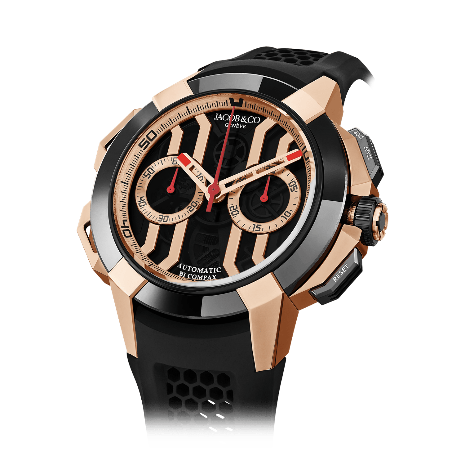 luxury replica watch JACOB & CO. EPIC X CHRONO ROSE GOLD 44MM EC430.43.AB.AA.ABRUA