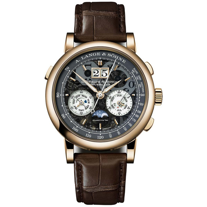 replica A. Lange & Söhne Datograph Perpetual Tourbillon Honeygold "Lumen" watch 740.055FE