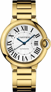 Cartier Ballon Bleu 36mm 18k Yellow Gold Women's Watch WGBB0046