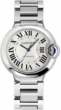 Cartier Ballon Bleu Silver Dial 36mm Women's Watch WSBB0048