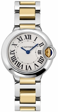 Cartier Ballon Bleu 28mm Gold & Steel Women's Watch W69007Z3