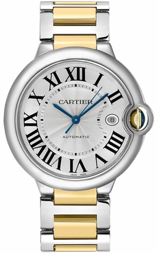 Cartier Ballon Bleu 42mm Steel & Yellow Gold Men's Watch W2BB003