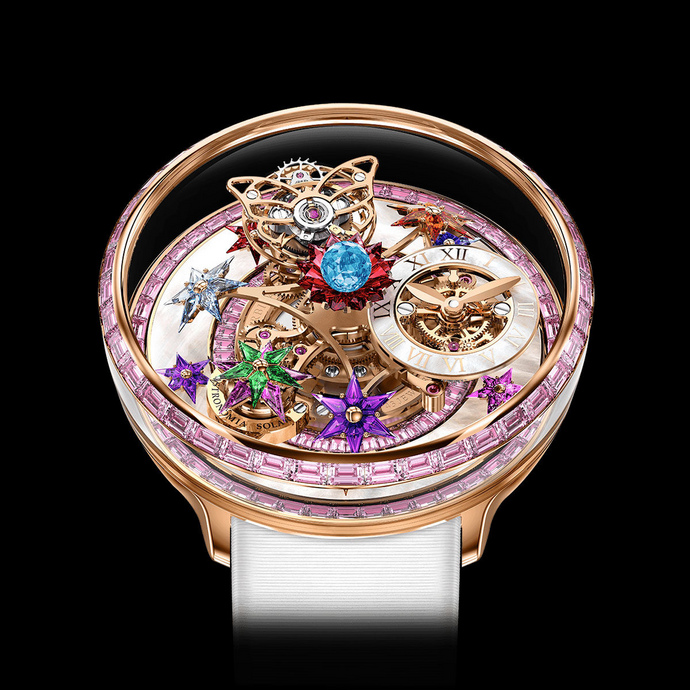 replica Jacob & Co. Fleurs de Jardin Pink Sapphires Blue TopazAF321.40.BA.AB.A watch