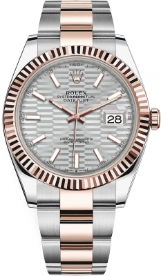 replica Rolex Datejust 41mm Steel and Everose Gold Mens Watch