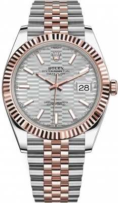 replica Rolex Datejust 41mm Steel and Everose Gold Mens Watch