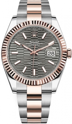 replica Rolex Datejust 41mm Steel and Everose Gold Mens Watch