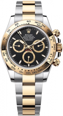 replica Rolex Cosmograph Daytona Steel and Gold Mens Watch 126503 Black