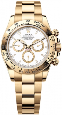 replica Rolex Cosmograph Daytona Yellow Gold Mens Watch 126508 White