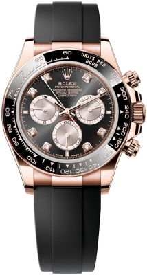 replica Rolex Cosmograph Daytona Everose Gold Mens Watch 126515LN Bright Black Sundust Diamond