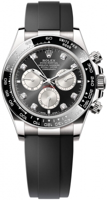 replica Rolex Cosmograph Daytona White Gold Mens Watch 126519LN Bright Black Steel Diamond