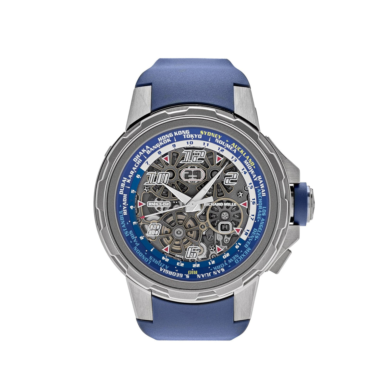 best replica Richard Mille RM 63-02 Automatic Worldtimer Titanium watch