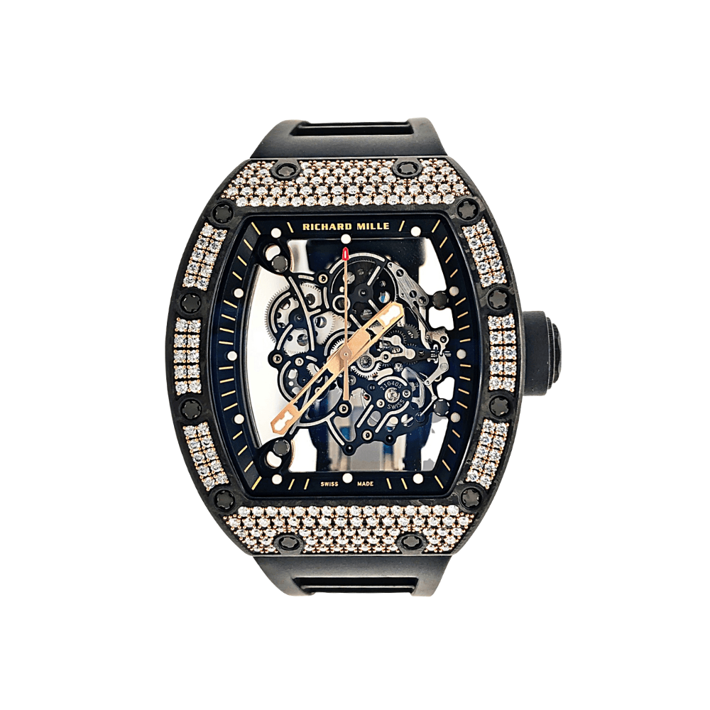 best replica Richard Mille RM 055 Bubba Watson Diamonds Rose Gold Carbon TPT watch