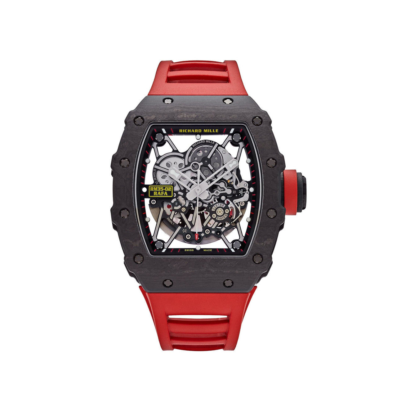 best replica Richard Mille RM 35-02 Carbon TPT Red Strap watch