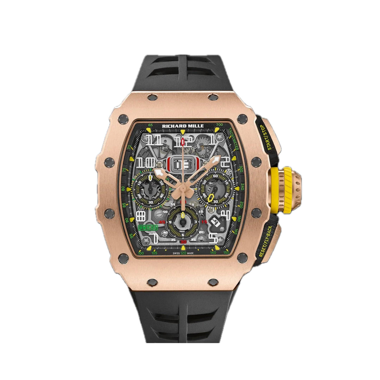 best replica Richard Mille RM 11-03 Full Rose Gold Flyback Chronograph watch