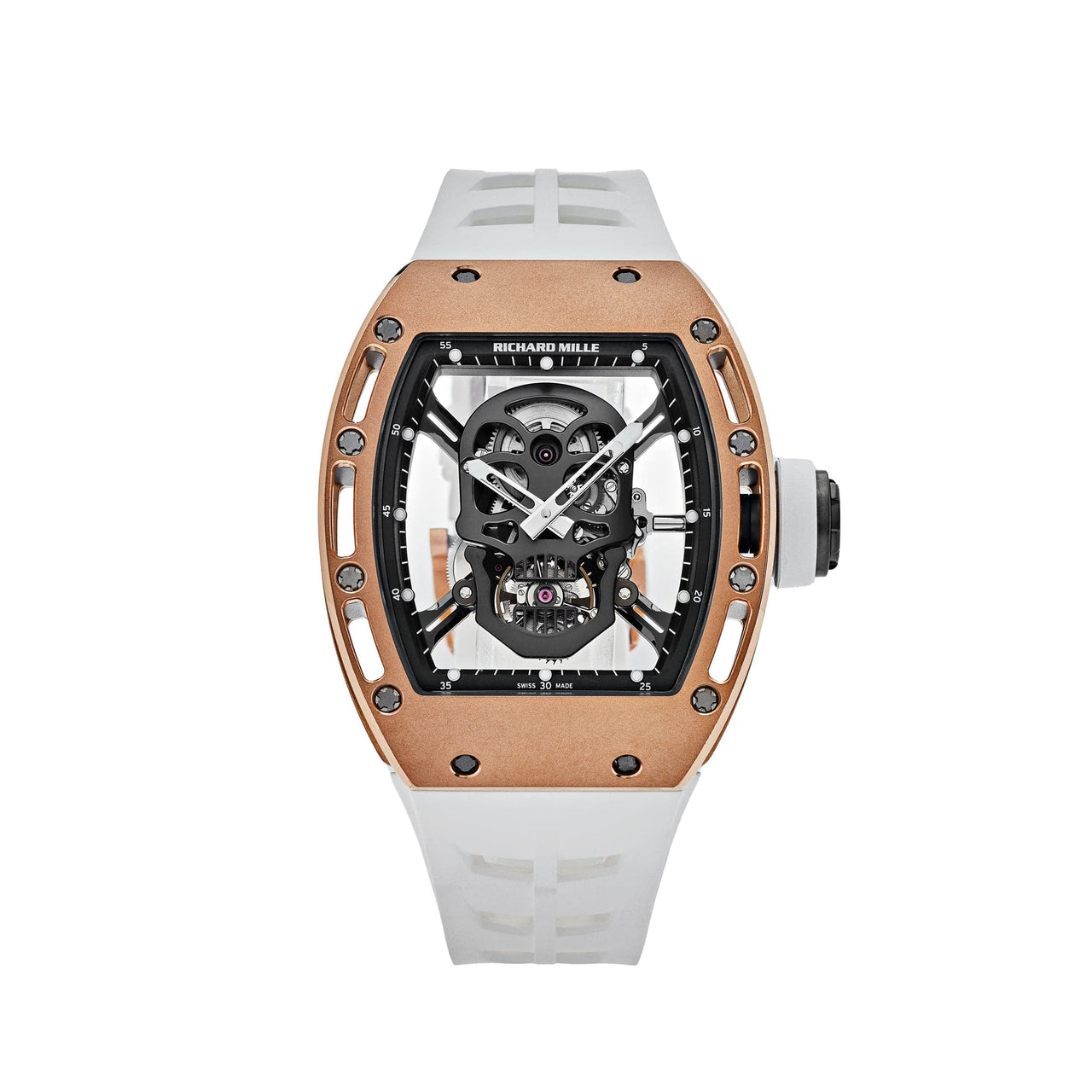 best replica Richard Mille RM 052 'Skull' Tourbillon Rose Gold watch