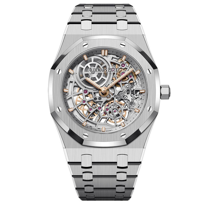 replica Audemars Piguet Royal Oak “Jumbo” Extra-Thin Openworked "50th Anniversary" 16204ST.OO.1240ST.01 watch