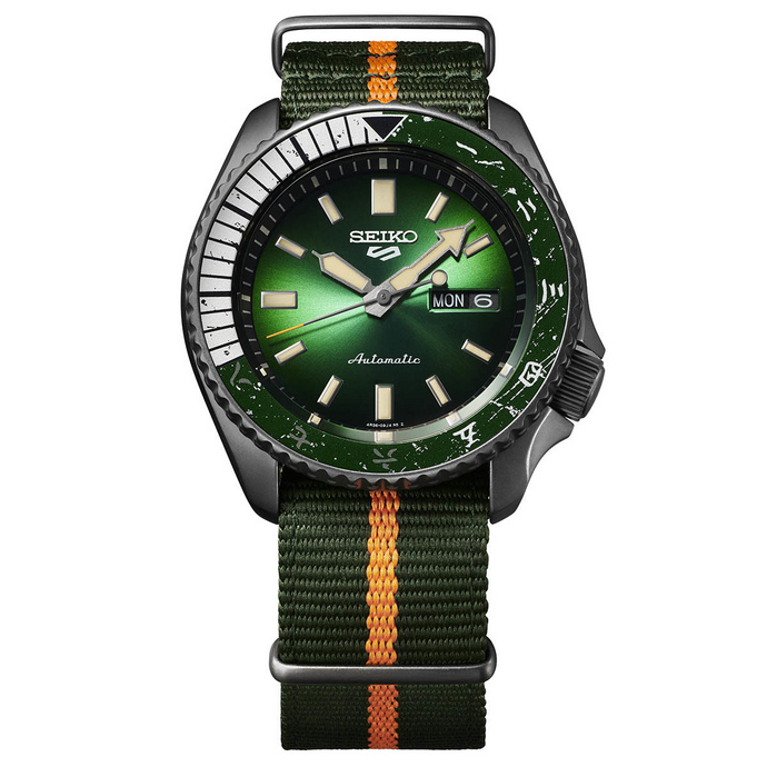 replica Seiko 5 Sports NARUTO BORUTO "ROCK LEE" Limited Edition SRPF73 watch